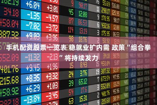 手机配资股票一览表 稳就业扩内需 政策“组合拳”将持续发力